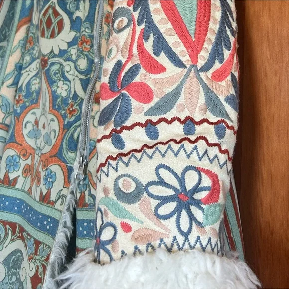 Johnny Was | Halmstad Embroidered Faux-Suede Coat - Picture 8 of 16